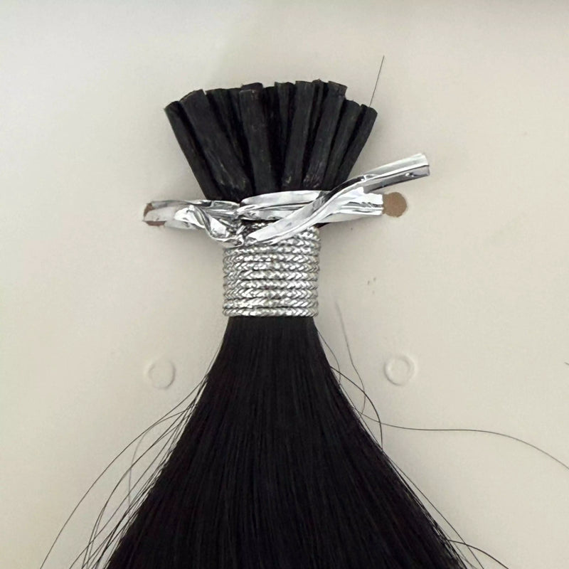 Load image into Gallery viewer, [Final Sale] Virgin I Tip Human Hair Extension Jet Black (#1) 14&quot; 20G
