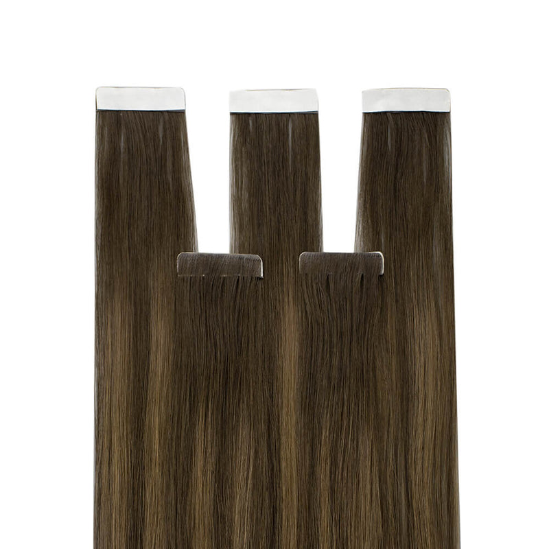 Tape-in hair extensions blend seamlessly with your natural hair