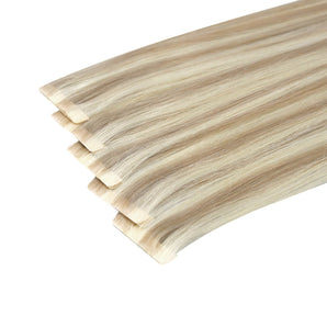 Tape-in extensions are lightweight and comfortable to wear. 