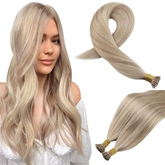 I tip hair extension blonde hair