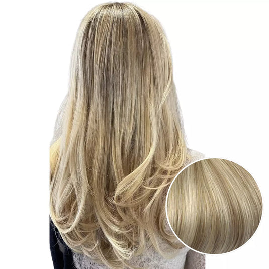 7pcs 16 inch Clip Ins for Women Blonde Hair Clip In Extensions Real Human Hair
