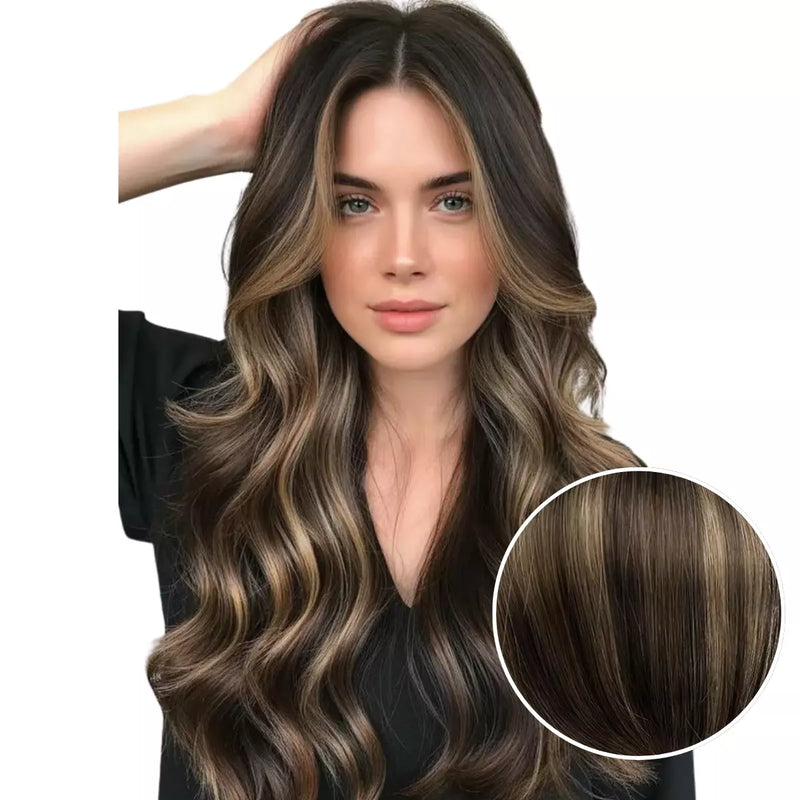 Load image into Gallery viewer, Moresoo_Dark_Brown_Straight_Hair_Clip_In_Extensions_120G
