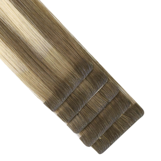 injection tape in extensions virgin hair tape extensions best tape in hair extensions brown highlight 