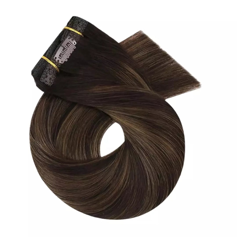Load image into Gallery viewer, Moresoo Clip-in Hair Extensions for Women Soft and Natural Handmade Real Human Hair Extensions
