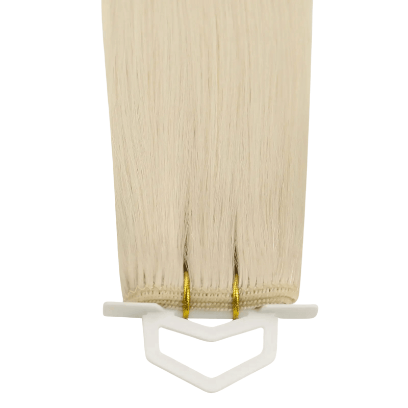 Load image into Gallery viewer, human hairnatural hair extensions-natural platinum blonde hair-hair extensions human hair-light blond hair-fair hair-blonde hair extensions-best extensions for thin hair
