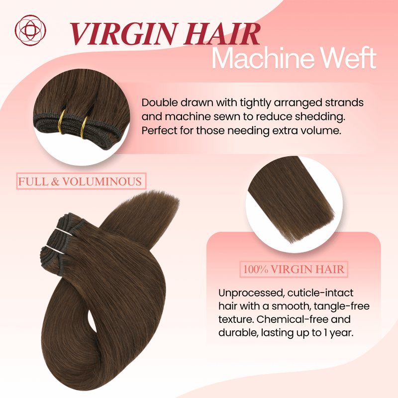 Load image into Gallery viewer, 100% Real Human Hair Bundles in Dark Brown, Full and Voluminous, Perfect for Adding Length and Thickness, Durable and Easy to Style
