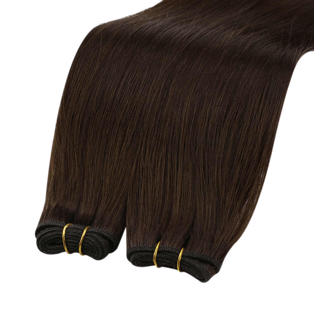 16 inch dark brown virgin machine weft-hair extensions human hair-best hair extensions for thin hair- hair extensions-extensions for hair-virgin hair-virgin hair bundles