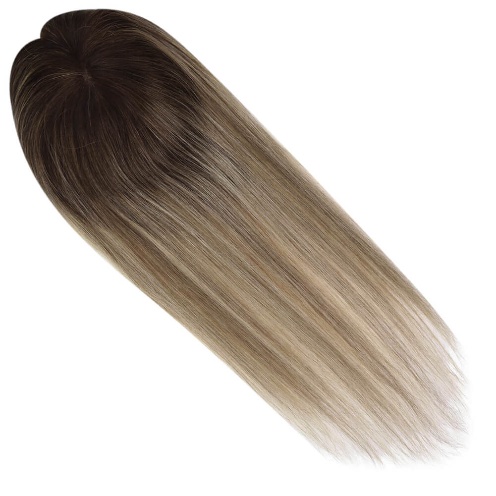 long hair topper straight brown
