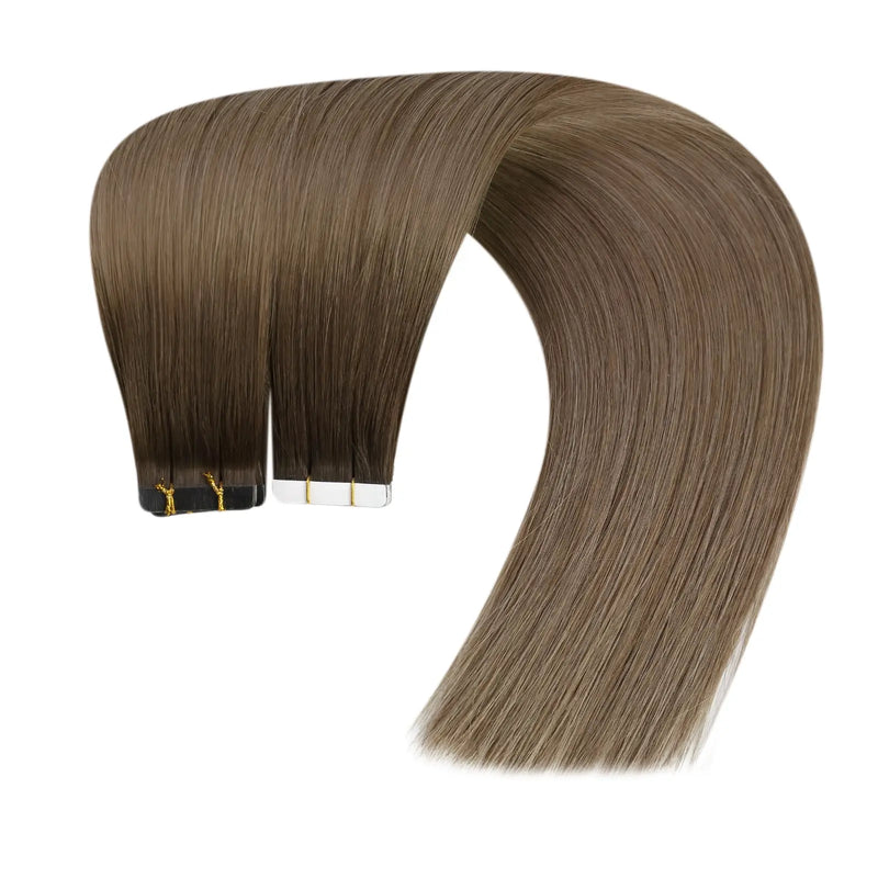 Load image into Gallery viewer, straight and flat hair-best human hair extensions-invisible hair extensions-seamless hair extensions-great lengths hair extensions-18 inch hair extensions

