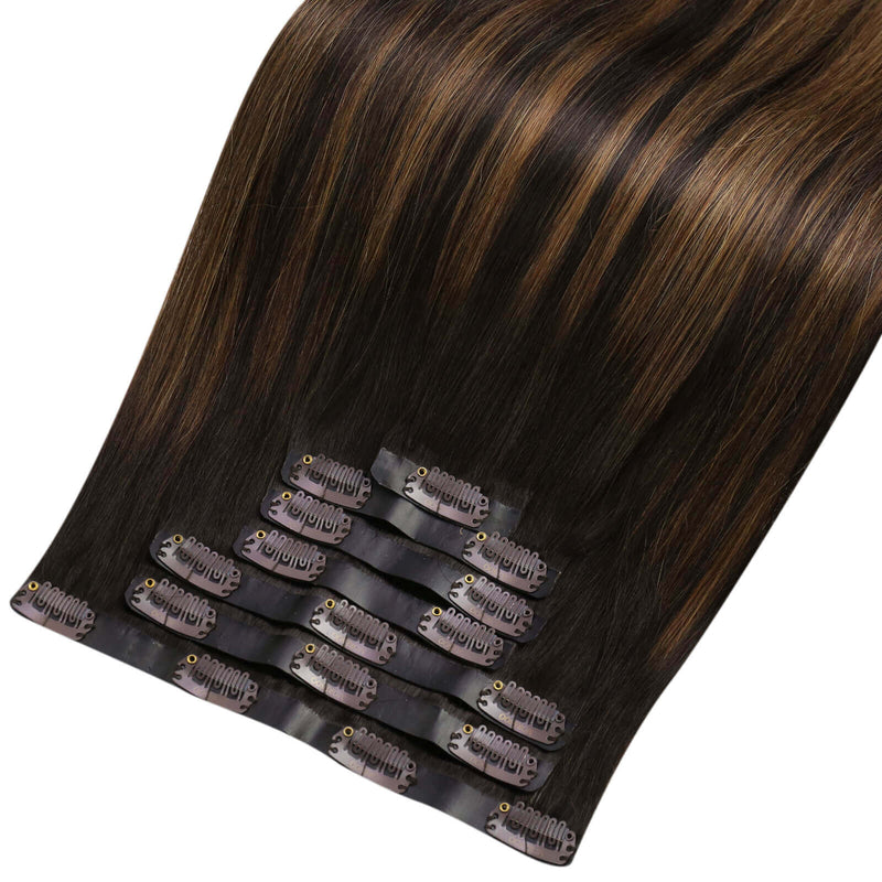 Skin Weft PU Clip in Hair Extensions