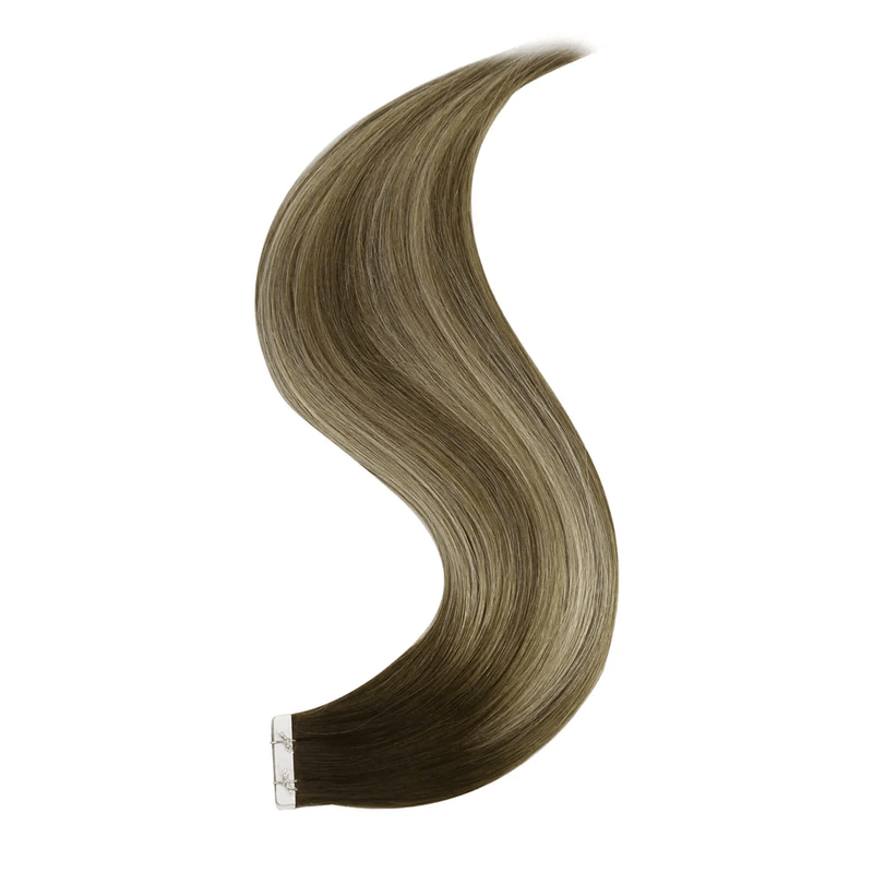 Load image into Gallery viewer, blonde tape in hair extensions moresoo tape in hair extensions best tape in hair
virgin tape in hair extension skin weft human Brazilian hair
tape in hair extensions thick end human hair ombre tape in human hair extensions virgin quality hair fading brown to blonde color hair
