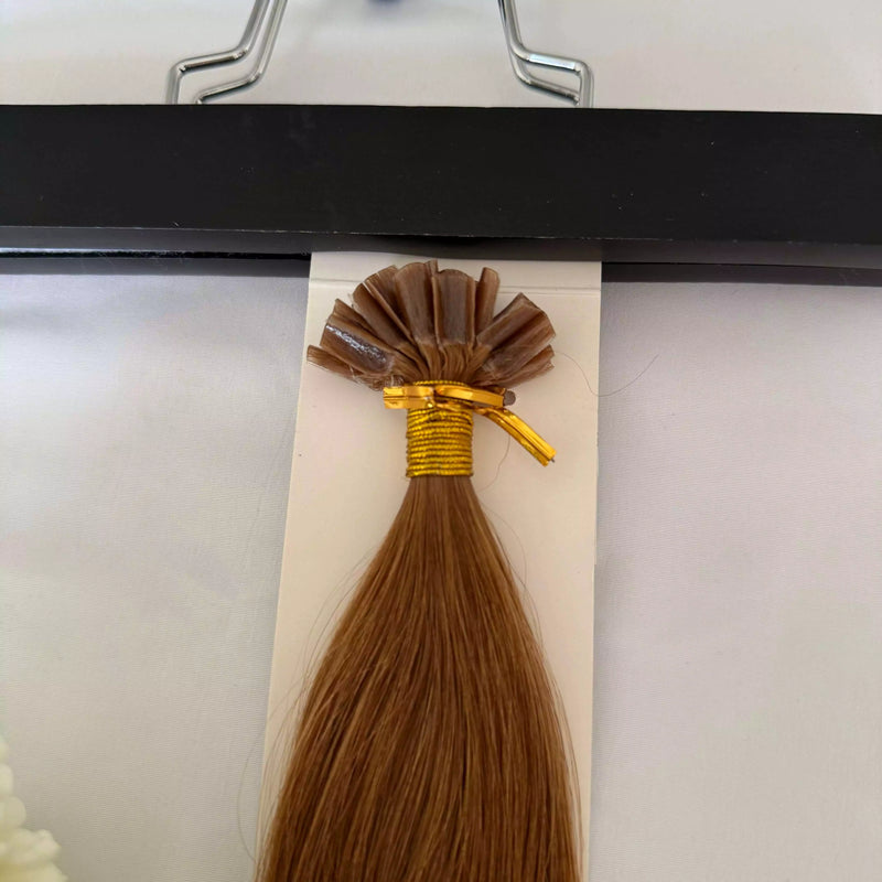Load image into Gallery viewer, [Final Sale] Virgin U Tip Human Hair Extension Brown #8 14&quot; 25G
