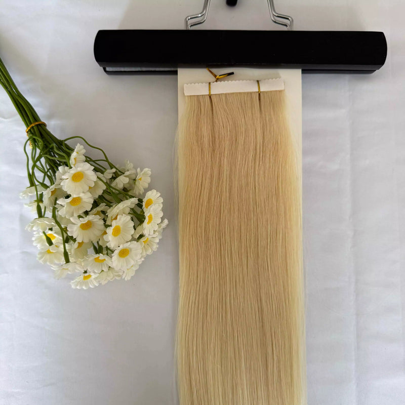Load image into Gallery viewer, [Final Sale] Virgin Flower Tape Hair Extensions Blonde (#1000)
