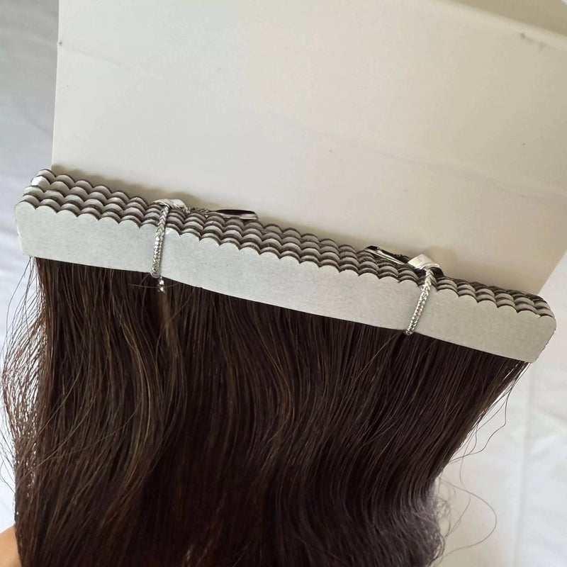 Load image into Gallery viewer, [Final Sale] Virgin Flower Tape Hair Extensions Brown (#2) 22&quot; 25G
