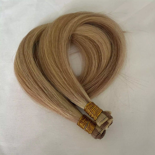 [Final Sale] Virgin Human Hair Extensions Hand Tied Weft (#18/613) 16” 20G