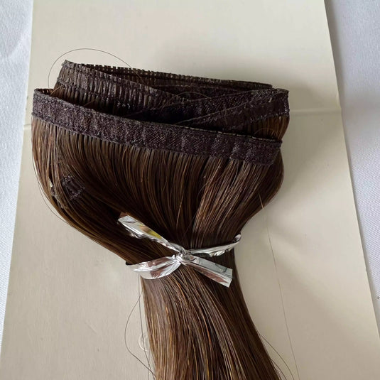[Final Sale] Virgin Human Hair Extensions Flat Silk Weft (#3/8/22) 22” 50G