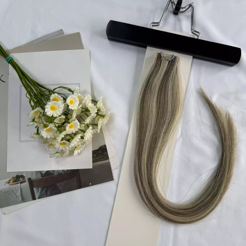 [Final Sale] Virgin Human Hair Extensions Tape Ins Blonde (#1CC/80/60) 20”