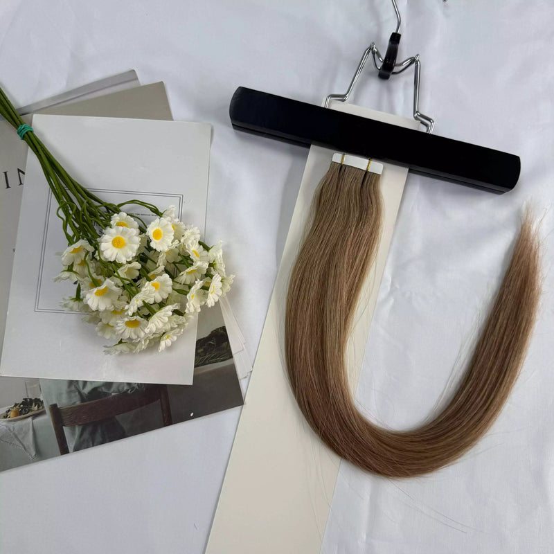 Load image into Gallery viewer, [Final Sale] Virgin Human Hair Extensions Tape Ins Blonde (#M6/18)

