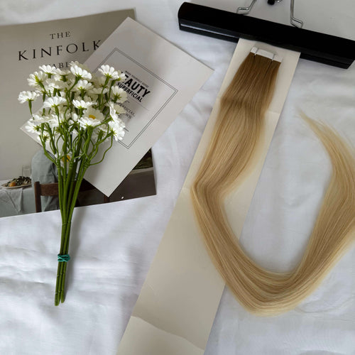 [Final Sale] Virgin Human Hair Extensions Tape Ins (#R12T60) 22” 50G