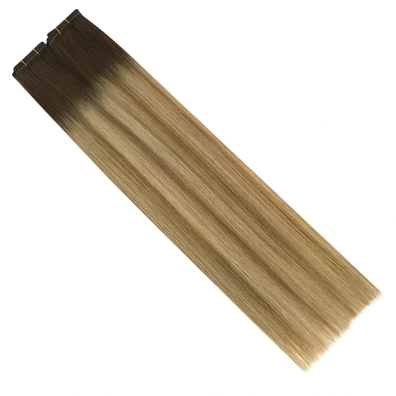 Load image into Gallery viewer, Best weft hair extensions - Weft hair extension - Virgin hair bundles - Human hair weft extensions - Weft hair extensions human hair - Weft human hair extensions - Human hair weft bundles - Weft sew in hair extensions - Balayage blonde hair extensions
