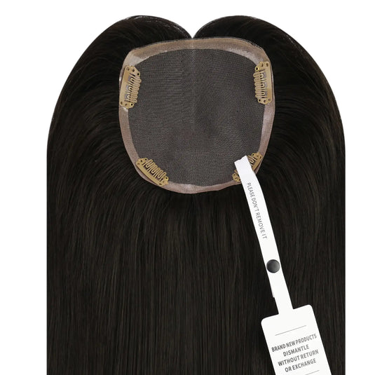 natural black hair topper for thinning crown human hair topper hair piece