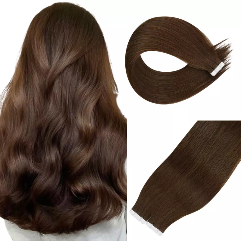 Load image into Gallery viewer, Moresoo tape in hair extensions virgin human hair invisible and tangle-free for women best tape in hair extensions virgin hair for women
