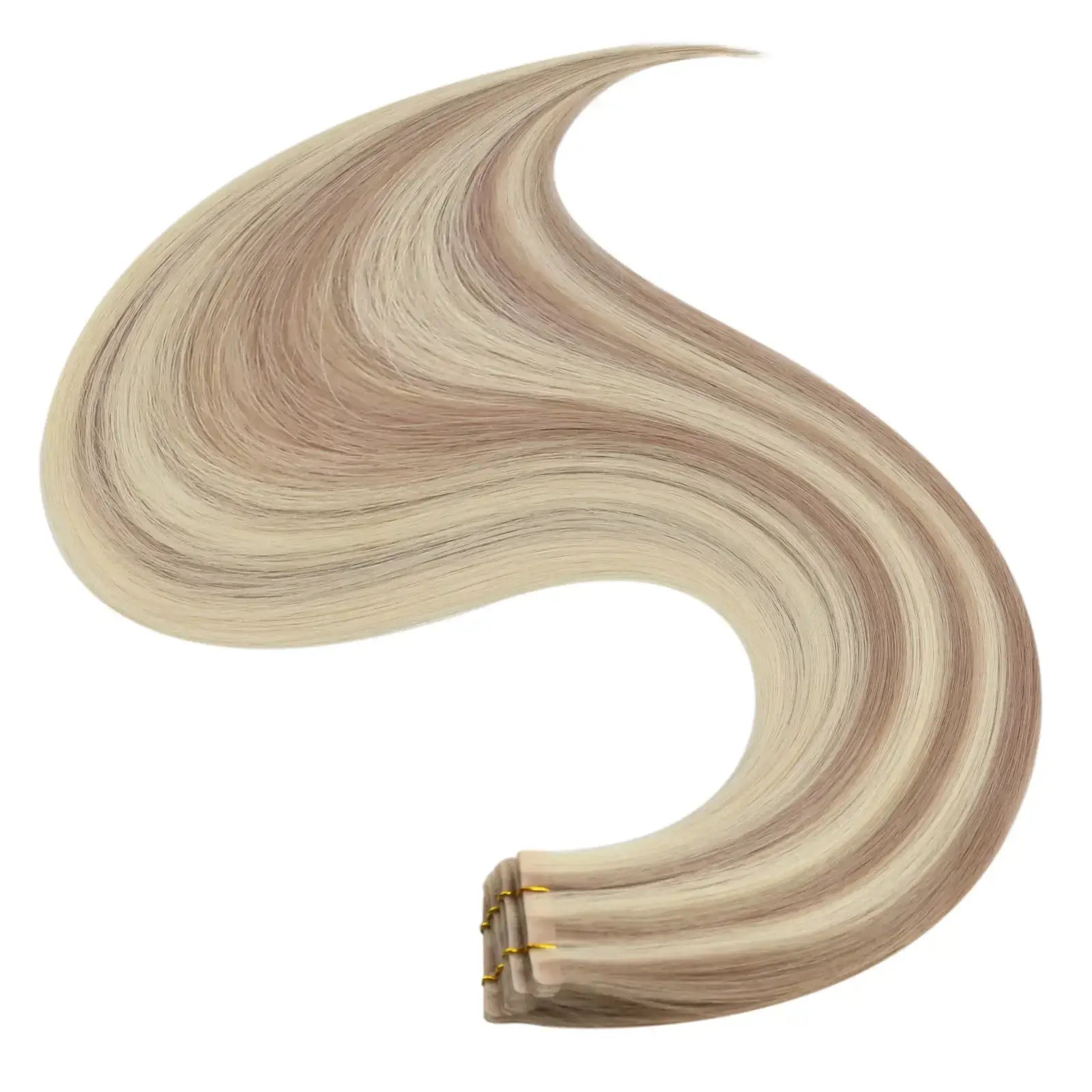 24-inch blonde highlights hair extensions, 22-inch blonde highlights tape in, high-quality blonde highlights extensions, smooth blonde highlights tape in, blonde highlights with pink tones, invisible tape in blonde highlights hair, seamless blonde highlights extensions, 14-inch blonde highlights tape in