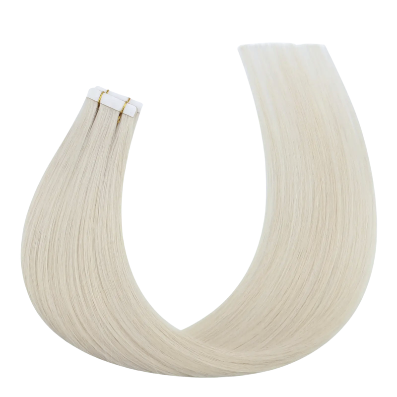 Load image into Gallery viewer, White hair extensions on a white background
