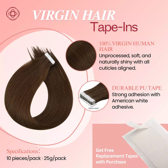 virgin straight brown hair extension tape ins long tape hair extensions permanent hair extensions best hair extensions for fine hair 20 inch hair extensions 16 inch hair extensions real human hair virgin straight hair extension tape ins human great quality and soft