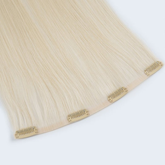 Remy Invisible PU Clip In Hair Extensions Balyage Brown with Blonde