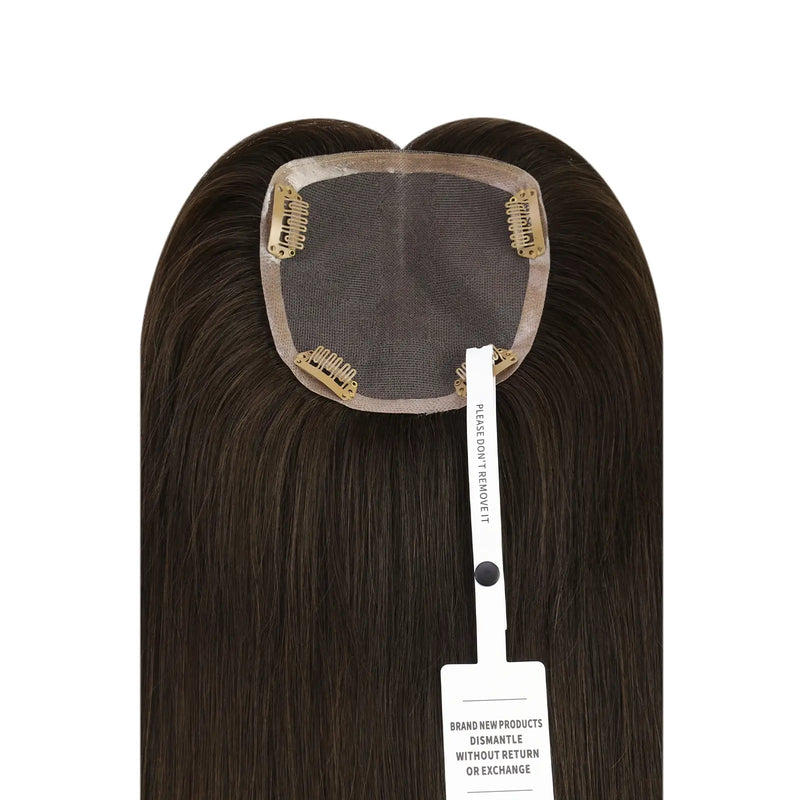 Load image into Gallery viewer, Clip-in topper hair piece that adds instant volume and coverage for thinning areas
