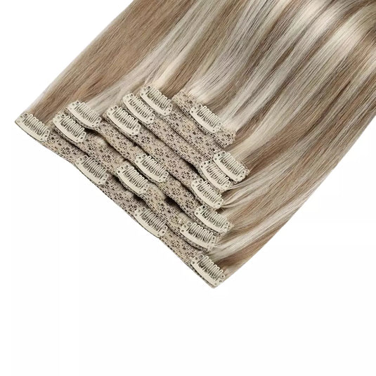 clip in human extensions & non-slip clips