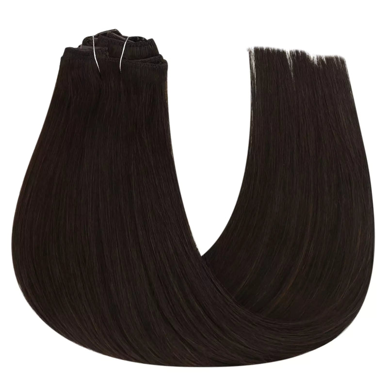 clipin invisible virgin hair extensions solid color