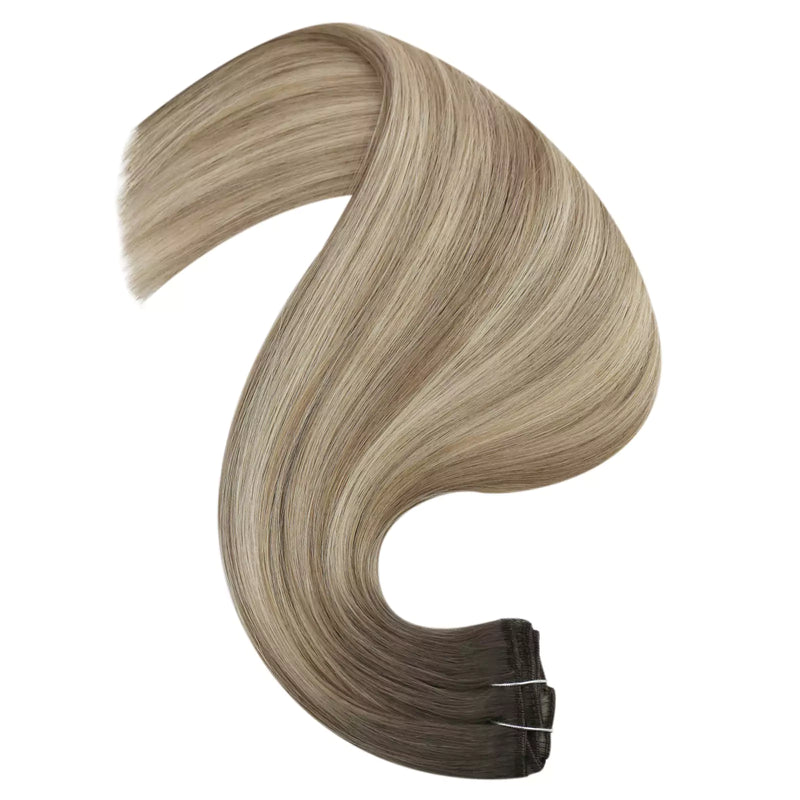 clip in virgin hair extensions balayage color