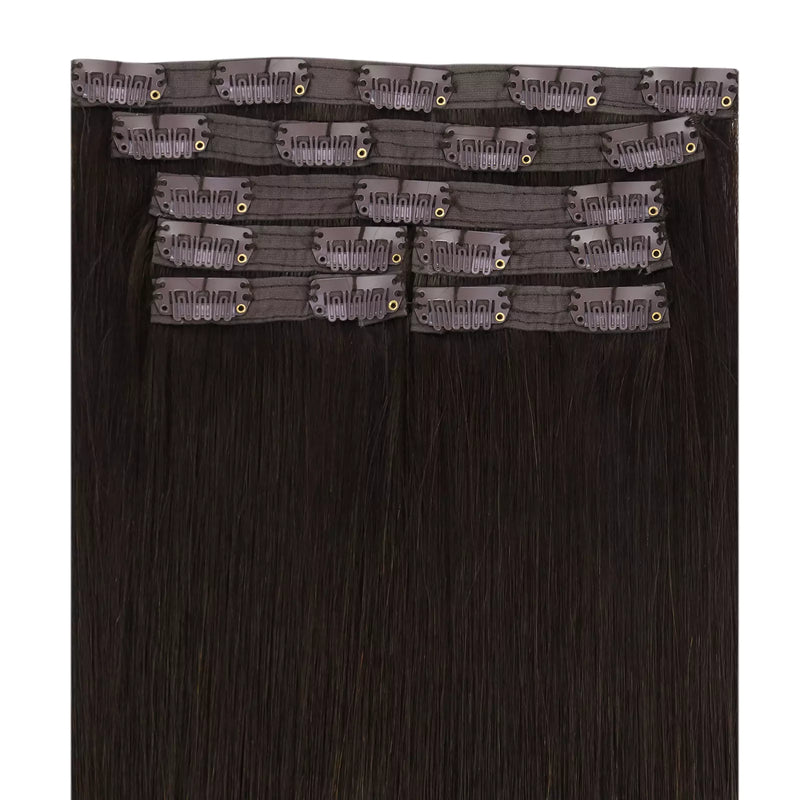 clip in virgin hair extensions brown color