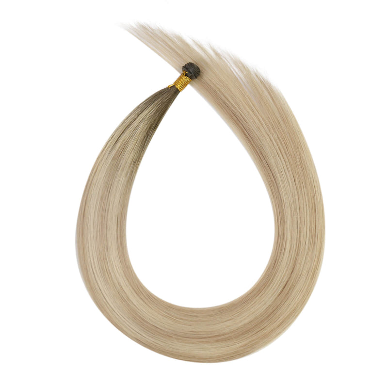 Load image into Gallery viewer, weft hair extensions _ human hair _ genius weft hair extensions _ virgin hair _ Balayage Brown hair _ 100% virgin hair _ highest quality hair _ sew in hair
