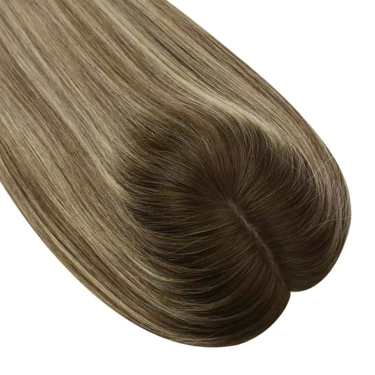 18inch long brown hairpiece Moresoo hair topper virgin human hair brown straight suitable for thinning hair hair topper hair topper for thinning crown hair topper for women human hair topper hair piece topper hair best hair topper hair topper women real hair topper hair extensions hair topper for thinning hair