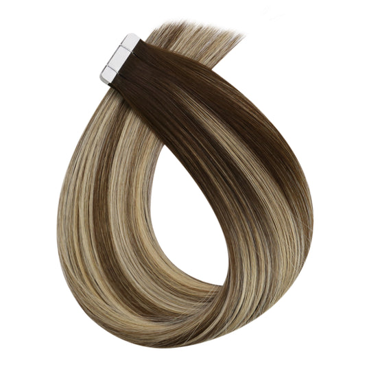 Virgin Hair tape in hair extensions, sunny hair Virgin Hairtape in extensions, hair tape extensions Virgin Hair,
soft hair human tape in -20 Inch Hair extensions- balayage hair
