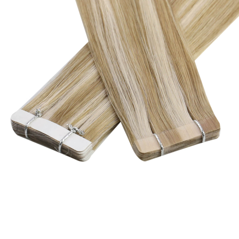 Load image into Gallery viewer, Moresoo Virgin Tape In Hair Extensions 100% Brazilian Human Highlight Hair (#P16/22)
