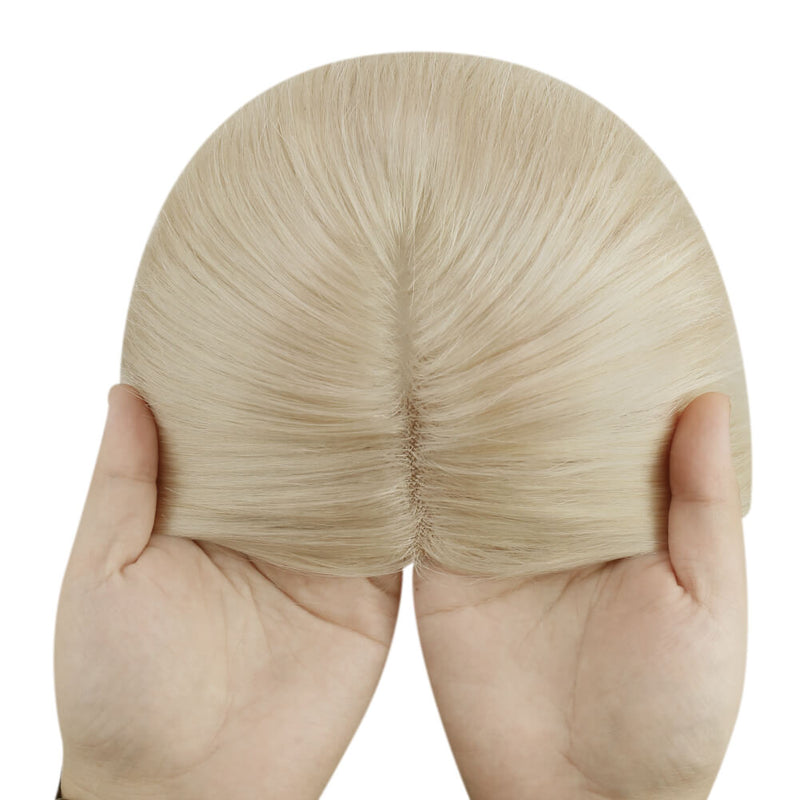 human hair topper breathable base