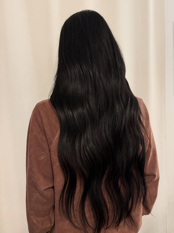 XO Invisible Weft Butterfly Weft Hair Extensions Natural Black #1B