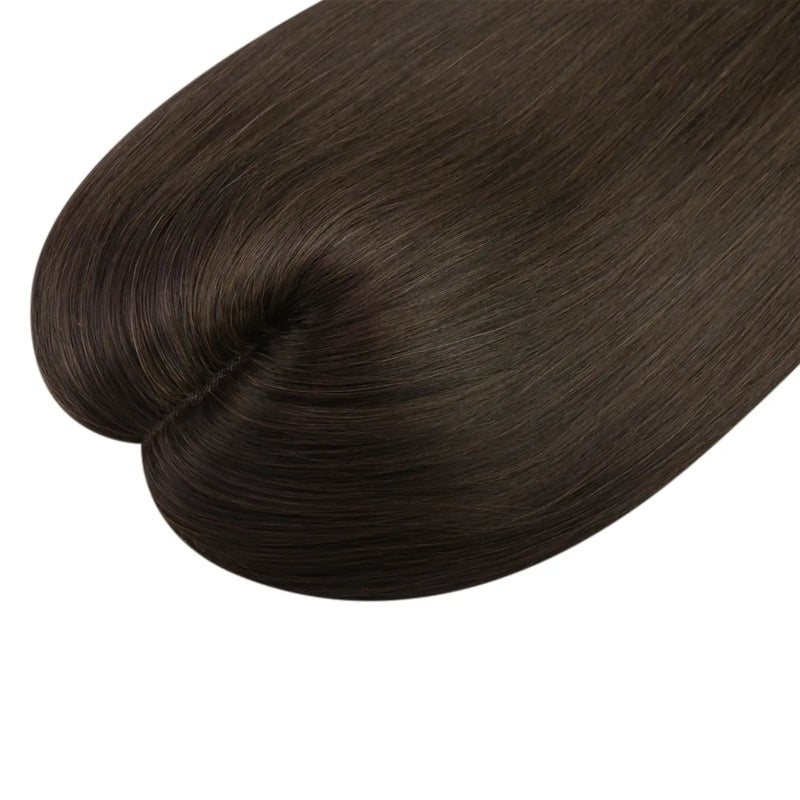 Load image into Gallery viewer, Hand-tied human hair topper for women with thinning crowns, lightweight and breathable
