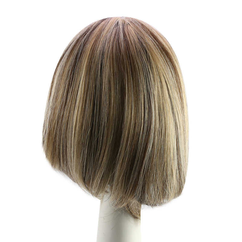 Load image into Gallery viewer, [Final Sale] Remy Human Hair Bob Wig Blonde #2/27/613 12&quot;
