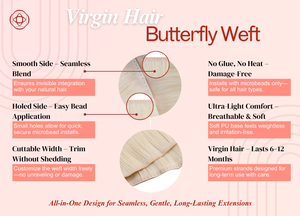 Butterfly weft hair extension product description