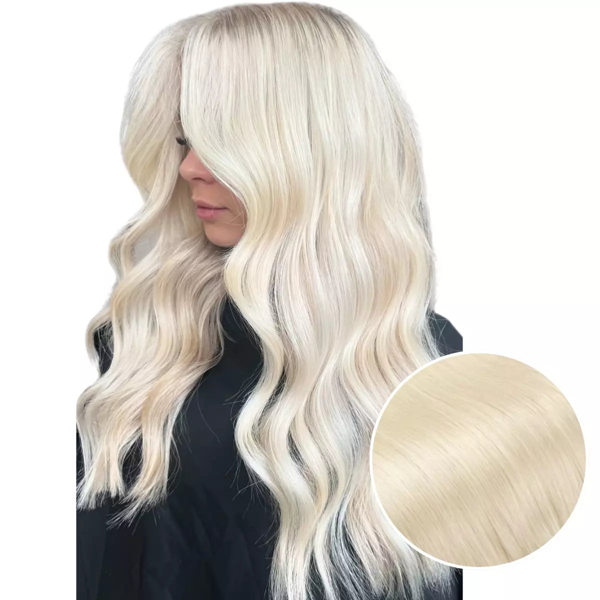 100% Handmade Human Hair Clip In Extensions 7 Pieces 16 Inch Straight Human Hair Clip In Extensions for Women