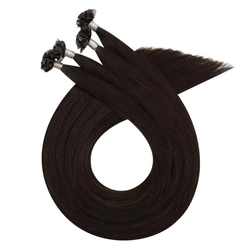 Load image into Gallery viewer, keratin hair extensions virgin k tip darkest brown
