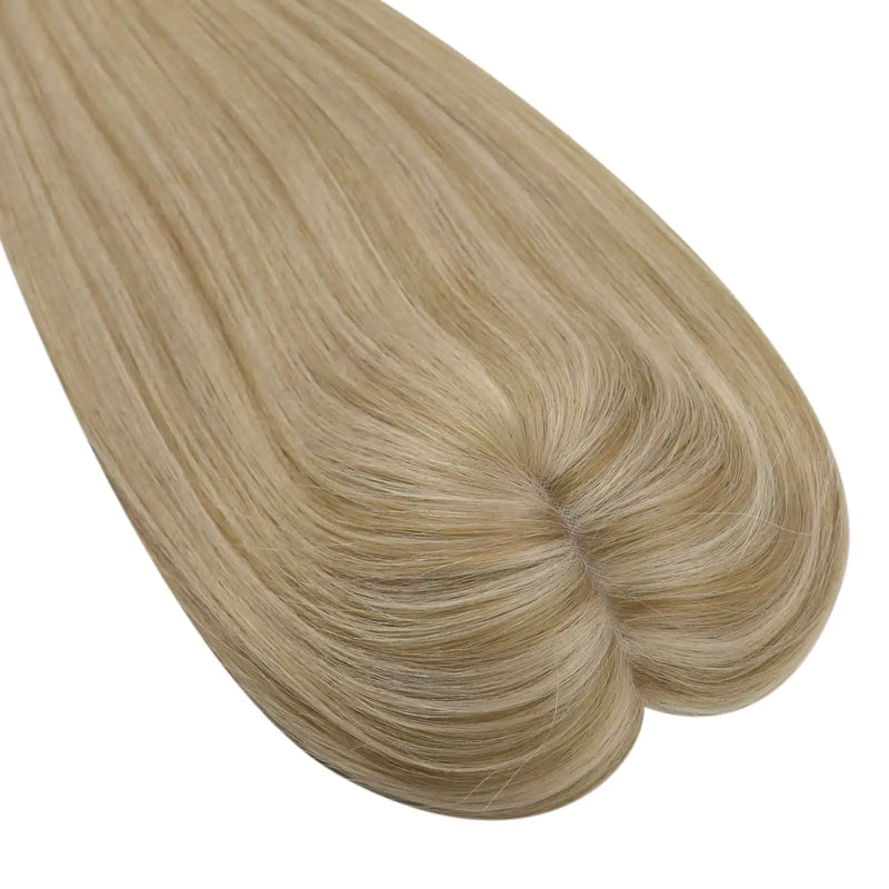 Load image into Gallery viewer, straight human hair topper Moresoo clip in topper hair extensions women&#39;s hair toppers short hair toppers natural hair toppers toppers for thinning hair crown hair toppers before and after virgin hair toppers hair toppers for thin hair women hair toppers clip in hair toppers human hair hair toppers for women
