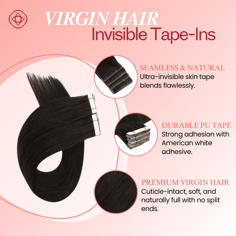 Load image into Gallery viewer, Moresoo balayage tape in hair extensions, smooth medium brown balayage, salon-quality balayage tape ins, premium brown balayage tape ins, medium brown hair extensions, invisible balayage hair, natural brown balayage tape ins, seamless balayage extensions, medium brown ombre hair, tape in extensions for balayage, high-quality balayage tape ins, 16-inch balayage tape in extensions
