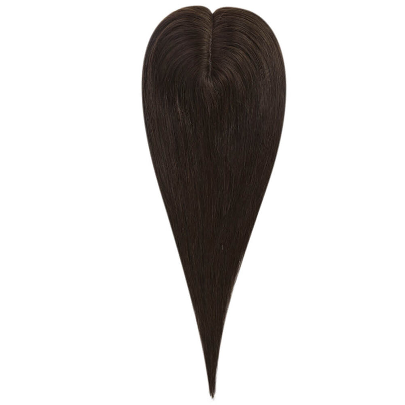 hair topper for women brown straight hair