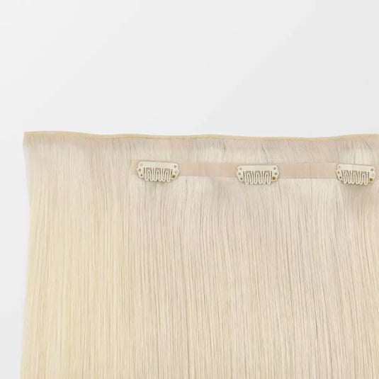 Genius Seamless Clip In Hair Extensions Remy Human Hair Jet Black